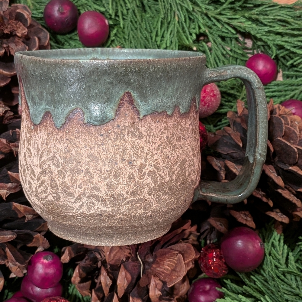 Handmade White Tree Pottery Mug